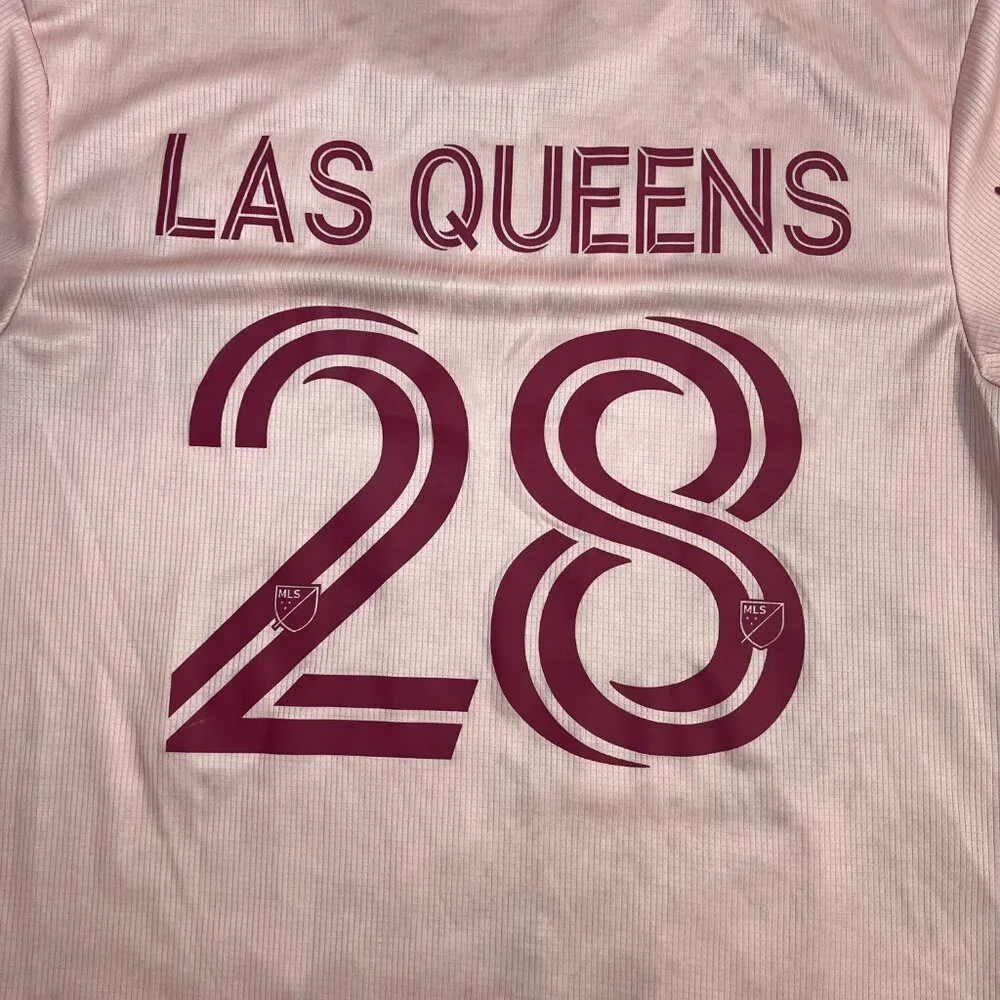 Adidas Portland Timbers Las Queens Soccer Jersey Medium Pink #28 MLS Authentic‎